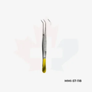 Angled Precision Tweezer with Gold-Coated Handle